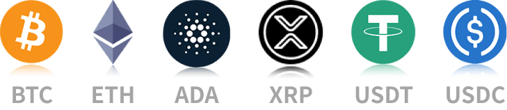 BTC ETH ADA XRP USDT USDC